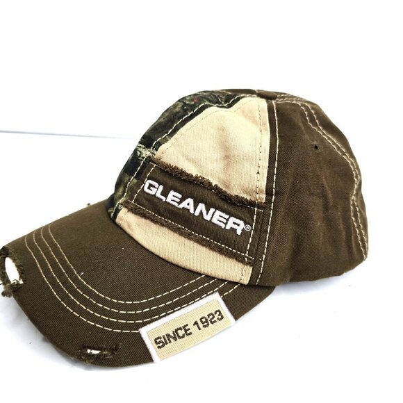 Gleaner Combine Tractors Brown Distressed Hat Cap Chamberlain - Picture 2 of 6